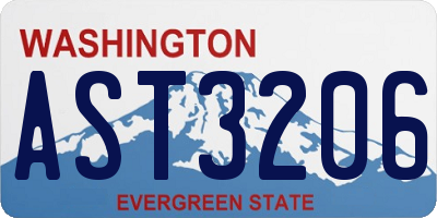 WA license plate AST3206