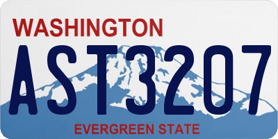 WA license plate AST3207