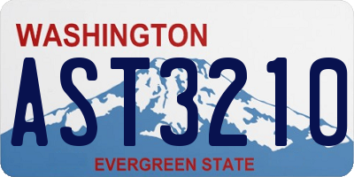 WA license plate AST3210