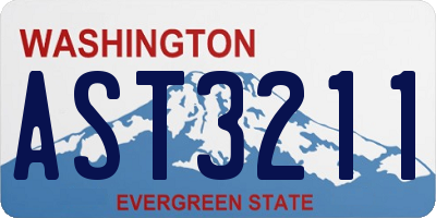 WA license plate AST3211