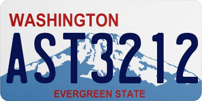 WA license plate AST3212