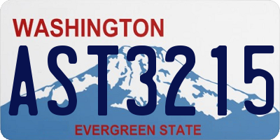 WA license plate AST3215