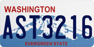 WA license plate AST3216