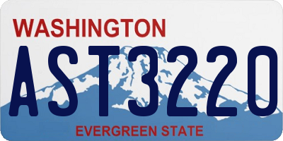 WA license plate AST3220