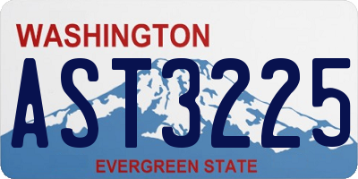 WA license plate AST3225
