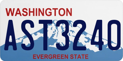 WA license plate AST3240