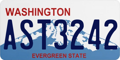 WA license plate AST3242