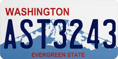 WA license plate AST3243