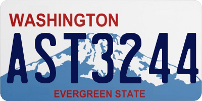 WA license plate AST3244