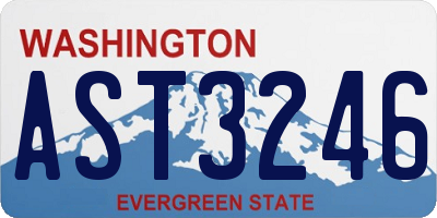 WA license plate AST3246