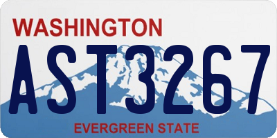 WA license plate AST3267