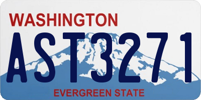 WA license plate AST3271