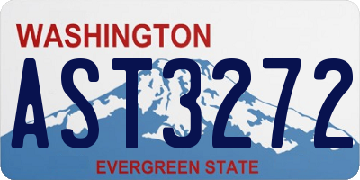WA license plate AST3272