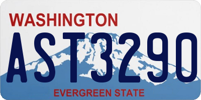 WA license plate AST3290
