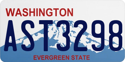 WA license plate AST3298