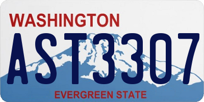 WA license plate AST3307
