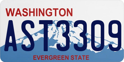 WA license plate AST3309