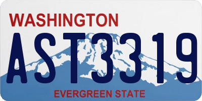 WA license plate AST3319