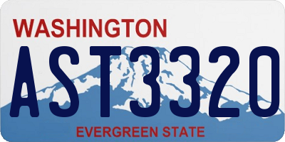 WA license plate AST3320