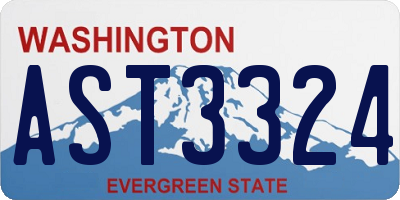 WA license plate AST3324