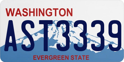 WA license plate AST3339