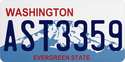 WA license plate AST3359