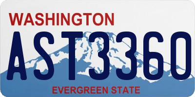 WA license plate AST3360
