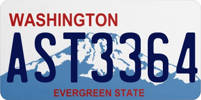 WA license plate AST3364