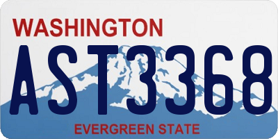 WA license plate AST3368