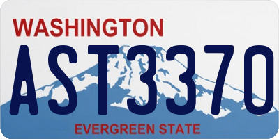WA license plate AST3370