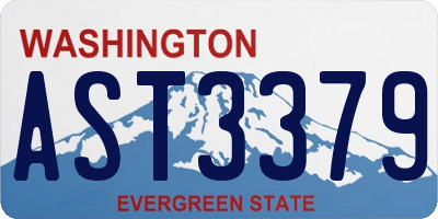 WA license plate AST3379