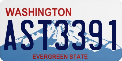 WA license plate AST3391