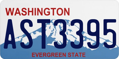 WA license plate AST3395