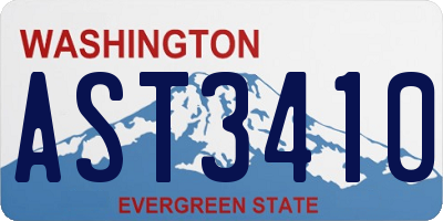 WA license plate AST3410