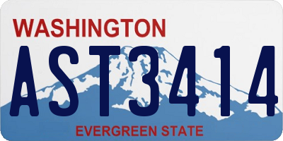 WA license plate AST3414