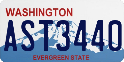WA license plate AST3440