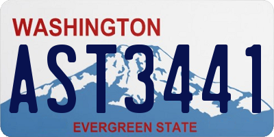 WA license plate AST3441