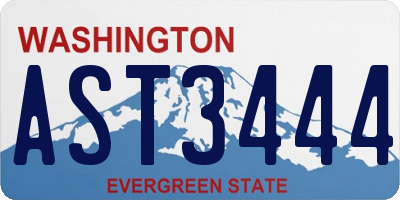 WA license plate AST3444