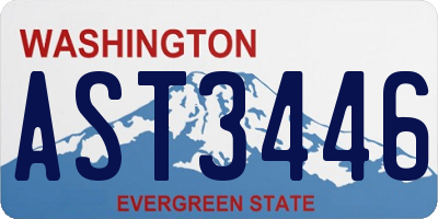 WA license plate AST3446
