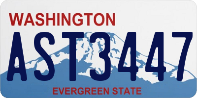 WA license plate AST3447
