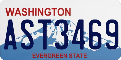 WA license plate AST3469