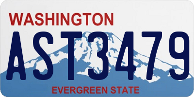 WA license plate AST3479