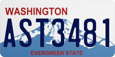 WA license plate AST3481