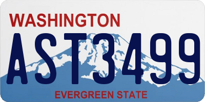 WA license plate AST3499