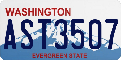 WA license plate AST3507