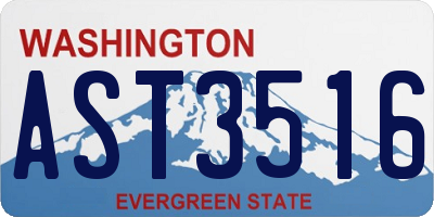 WA license plate AST3516