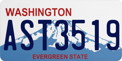 WA license plate AST3519
