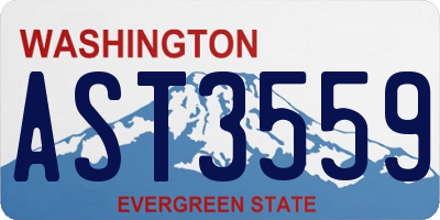 WA license plate AST3559