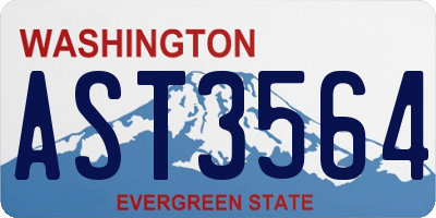 WA license plate AST3564
