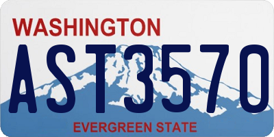 WA license plate AST3570